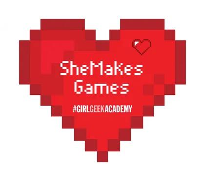 SheMakesGames pixel heart sticker